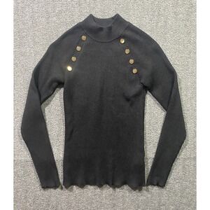 A. BYER LARGE TURTLE NECK LONG SLEEVE BLACK SIZE S